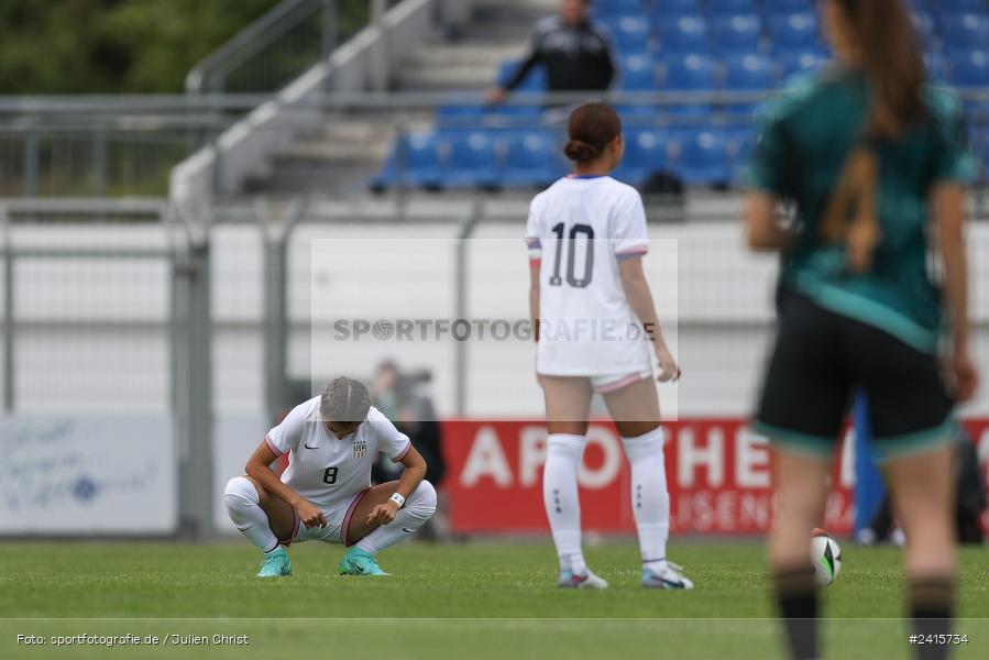 sport, action, Womens U16, USA, Stadion am Schönbusch, Länderspiel, Juniorinnen, GER, Fussball, Deutschland, DFB, Aschaffenburg, 11.06.2024 - Bild-ID: 2415734