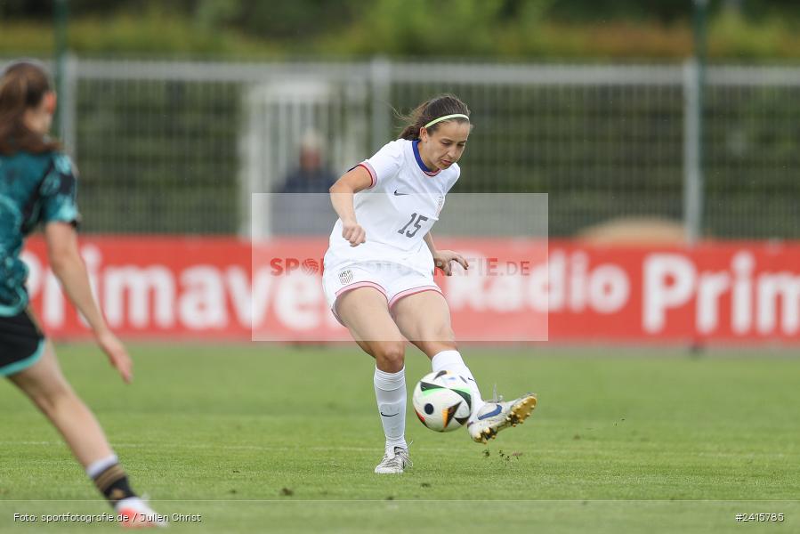 sport, action, Womens U16, USA, Stadion am Schönbusch, Länderspiel, Juniorinnen, GER, Fussball, Deutschland, DFB, Aschaffenburg, 11.06.2024 - Bild-ID: 2415785