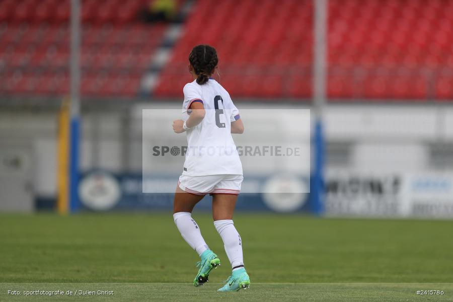 sport, action, Womens U16, USA, Stadion am Schönbusch, Länderspiel, Juniorinnen, GER, Fussball, Deutschland, DFB, Aschaffenburg, 11.06.2024 - Bild-ID: 2415786