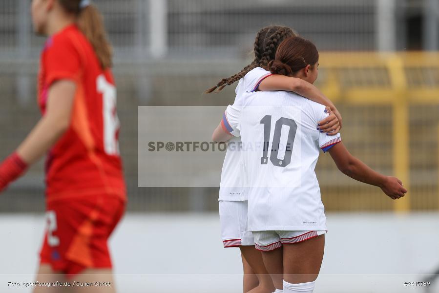 sport, action, Womens U16, USA, Stadion am Schönbusch, Länderspiel, Juniorinnen, GER, Fussball, Deutschland, DFB, Aschaffenburg, 11.06.2024 - Bild-ID: 2415789 sport, action, Womens U16, USA, Stadion am Schönbusch, Länderspiel, Juniorinnen, GER, Fussball, Deutschland, DFB, Aschaffenburg, 11.06.2024 - Bild-ID: 2415789
