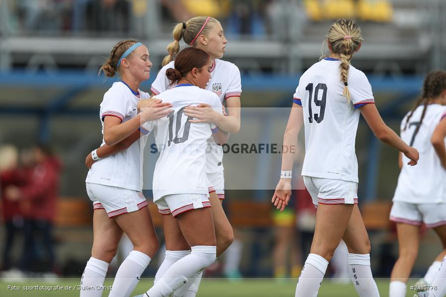 sport, action, Womens U16, USA, Stadion am Schönbusch, Länderspiel, Juniorinnen, GER, Fussball, Deutschland, DFB, Aschaffenburg, 11.06.2024 - Bild-ID: 2415798 sport, action, Womens U16, USA, Stadion am Schönbusch, Länderspiel, Juniorinnen, GER, Fussball, Deutschland, DFB, Aschaffenburg, 11.06.2024 - Bild-ID: 2415798