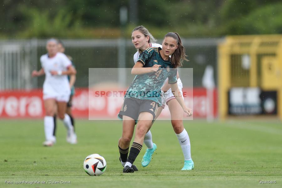 sport, action, Womens U16, USA, Stadion am Schönbusch, Länderspiel, Juniorinnen, GER, Fussball, Deutschland, DFB, Aschaffenburg, 11.06.2024 - Bild-ID: 2415815