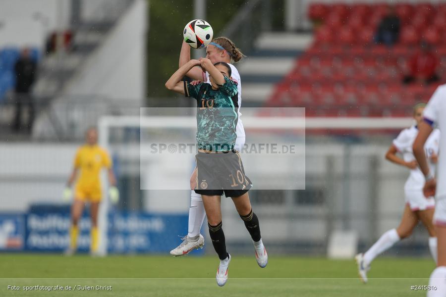 sport, action, Womens U16, USA, Stadion am Schönbusch, Länderspiel, Juniorinnen, GER, Fussball, Deutschland, DFB, Aschaffenburg, 11.06.2024 - Bild-ID: 2415816 sport, action, Womens U16, USA, Stadion am Schönbusch, Länderspiel, Juniorinnen, GER, Fussball, Deutschland, DFB, Aschaffenburg, 11.06.2024 - Bild-ID: 2415816