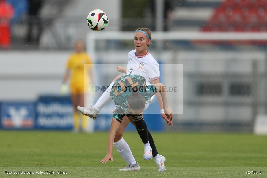 sport, action, Womens U16, USA, Stadion am Schönbusch, Länderspiel, Juniorinnen, GER, Fussball, Deutschland, DFB, Aschaffenburg, 11.06.2024 - Bild-ID: 2415818