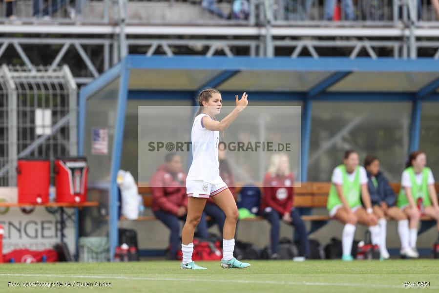 sport, action, Womens U16, USA, Stadion am Schönbusch, Länderspiel, Juniorinnen, GER, Fussball, Deutschland, DFB, Aschaffenburg, 11.06.2024 - Bild-ID: 2415851