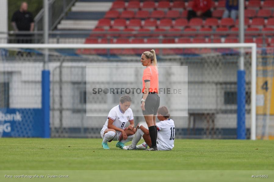 sport, action, Womens U16, USA, Stadion am Schönbusch, Länderspiel, Juniorinnen, GER, Fussball, Deutschland, DFB, Aschaffenburg, 11.06.2024 - Bild-ID: 2415852