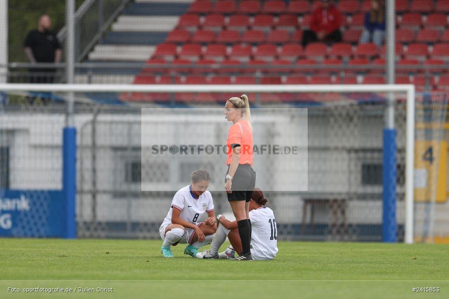 sport, action, Womens U16, USA, Stadion am Schönbusch, Länderspiel, Juniorinnen, GER, Fussball, Deutschland, DFB, Aschaffenburg, 11.06.2024 - Bild-ID: 2415853