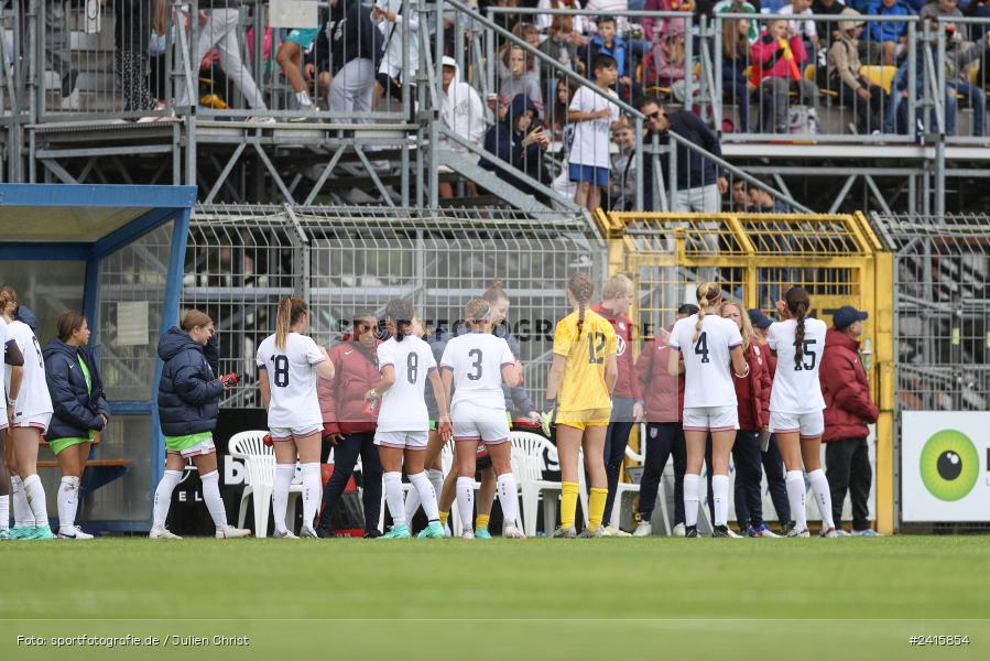 sport, action, Womens U16, USA, Stadion am Schönbusch, Länderspiel, Juniorinnen, GER, Fussball, Deutschland, DFB, Aschaffenburg, 11.06.2024 - Bild-ID: 2415854