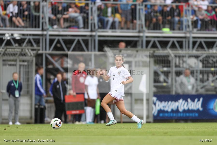 sport, action, Womens U16, USA, Stadion am Schönbusch, Länderspiel, Juniorinnen, GER, Fussball, Deutschland, DFB, Aschaffenburg, 11.06.2024 - Bild-ID: 2415867