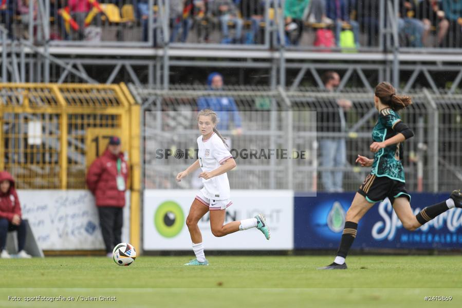 sport, action, Womens U16, USA, Stadion am Schönbusch, Länderspiel, Juniorinnen, GER, Fussball, Deutschland, DFB, Aschaffenburg, 11.06.2024 - Bild-ID: 2415869
