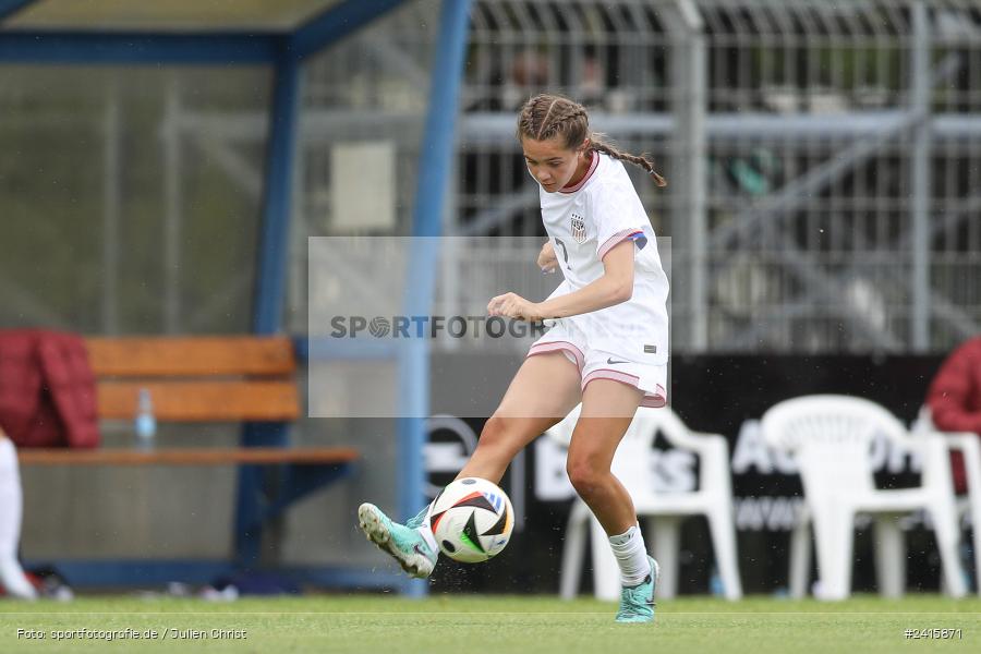 sport, action, Womens U16, USA, Stadion am Schönbusch, Länderspiel, Juniorinnen, GER, Fussball, Deutschland, DFB, Aschaffenburg, 11.06.2024 - Bild-ID: 2415871