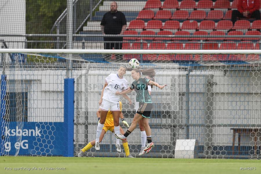 sport, action, Womens U16, USA, Stadion am Schönbusch, Länderspiel, Juniorinnen, GER, Fussball, Deutschland, DFB, Aschaffenburg, 11.06.2024 - Bild-ID: 2415873