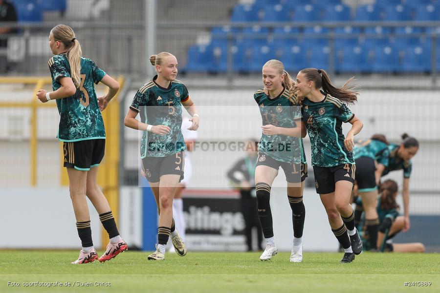 sport, action, Womens U16, USA, Stadion am Schönbusch, Länderspiel, Juniorinnen, GER, Fussball, Deutschland, DFB, Aschaffenburg, 11.06.2024 - Bild-ID: 2415889