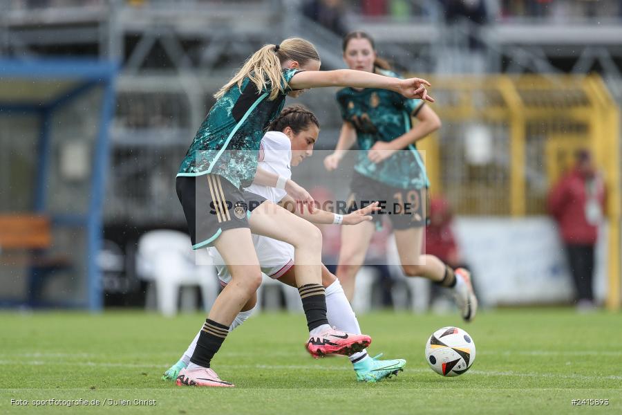 sport, action, Womens U16, USA, Stadion am Schönbusch, Länderspiel, Juniorinnen, GER, Fussball, Deutschland, DFB, Aschaffenburg, 11.06.2024 - Bild-ID: 2415893