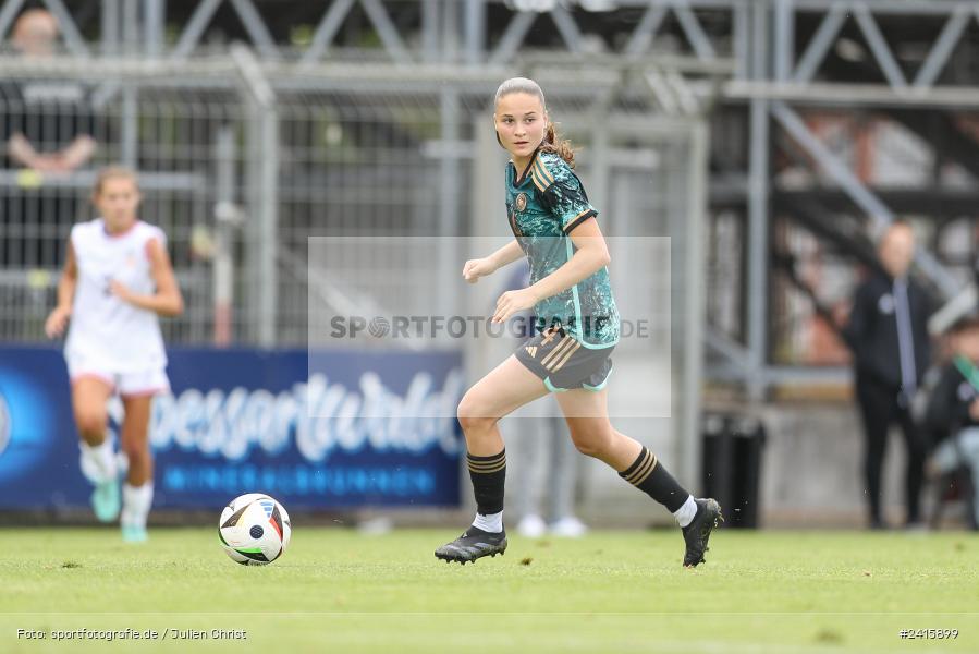 sport, action, Womens U16, USA, Stadion am Schönbusch, Länderspiel, Juniorinnen, GER, Fussball, Deutschland, DFB, Aschaffenburg, 11.06.2024 - Bild-ID: 2415899