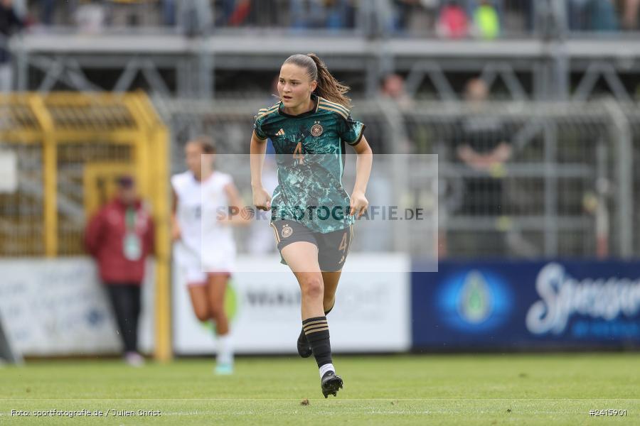 sport, action, Womens U16, USA, Stadion am Schönbusch, Länderspiel, Juniorinnen, GER, Fussball, Deutschland, DFB, Aschaffenburg, 11.06.2024 - Bild-ID: 2415901