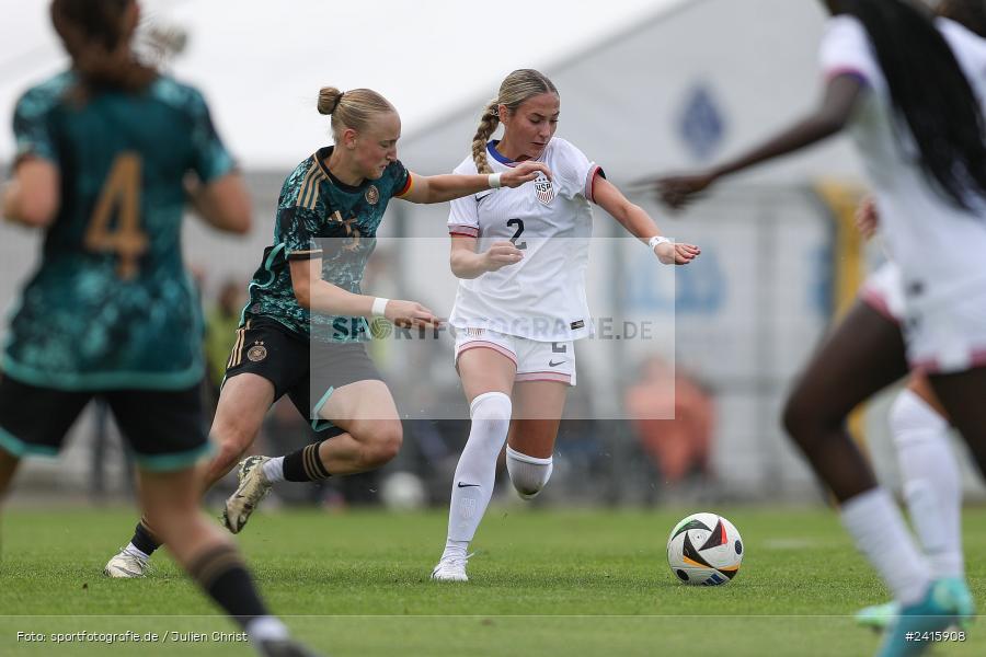 sport, action, Womens U16, USA, Stadion am Schönbusch, Länderspiel, Juniorinnen, GER, Fussball, Deutschland, DFB, Aschaffenburg, 11.06.2024 - Bild-ID: 2415908