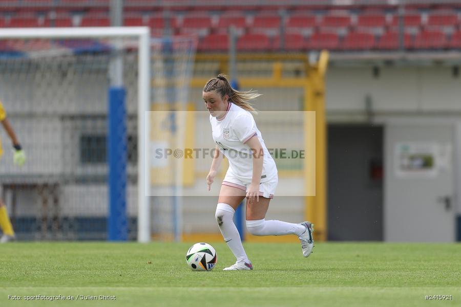sport, action, Womens U16, USA, Stadion am Schönbusch, Länderspiel, Juniorinnen, GER, Fussball, Deutschland, DFB, Aschaffenburg, 11.06.2024 - Bild-ID: 2415921