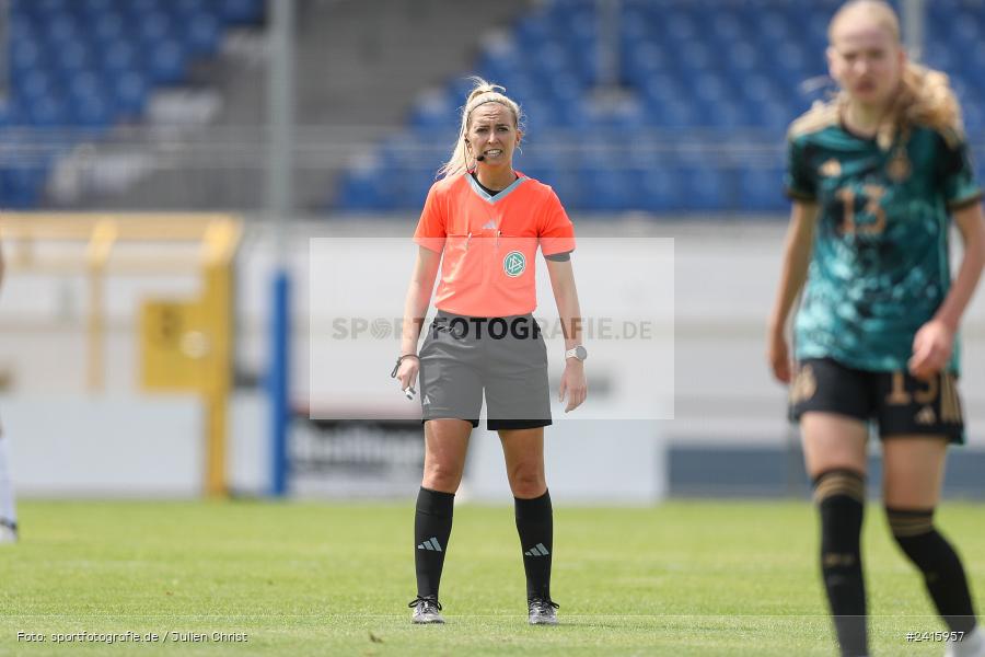 sport, action, Womens U16, USA, Stadion am Schönbusch, Länderspiel, Juniorinnen, GER, Fussball, Deutschland, DFB, Aschaffenburg, 11.06.2024 - Bild-ID: 2415957