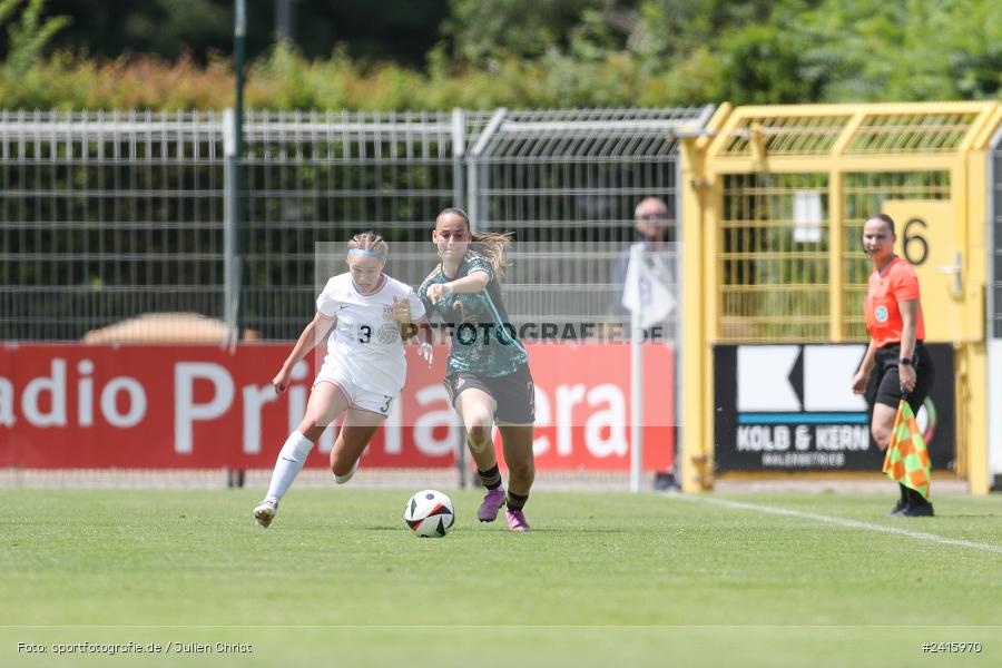 sport, action, Womens U16, USA, Stadion am Schönbusch, Länderspiel, Juniorinnen, GER, Fussball, Deutschland, DFB, Aschaffenburg, 11.06.2024 - Bild-ID: 2415970 sport, action, Womens U16, USA, Stadion am Schönbusch, Länderspiel, Juniorinnen, GER, Fussball, Deutschland, DFB, Aschaffenburg, 11.06.2024 - Bild-ID: 2415970