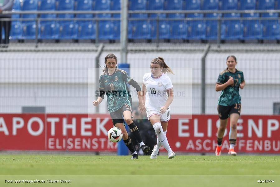 sport, action, Womens U16, USA, Stadion am Schönbusch, Länderspiel, Juniorinnen, GER, Fussball, Deutschland, DFB, Aschaffenburg, 11.06.2024 - Bild-ID: 2415974 sport, action, Womens U16, USA, Stadion am Schönbusch, Länderspiel, Juniorinnen, GER, Fussball, Deutschland, DFB, Aschaffenburg, 11.06.2024 - Bild-ID: 2415974