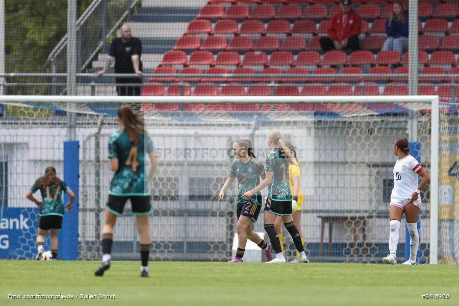 sport, action, Womens U16, USA, Stadion am Schönbusch, Länderspiel, Juniorinnen, GER, Fussball, Deutschland, DFB, Aschaffenburg, 11.06.2024 - Bild-ID: 2415988