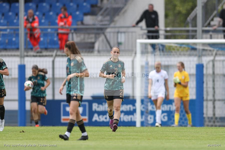 sport, action, Womens U16, USA, Stadion am Schönbusch, Länderspiel, Juniorinnen, GER, Fussball, Deutschland, DFB, Aschaffenburg, 11.06.2024 - Bild-ID: 2415991