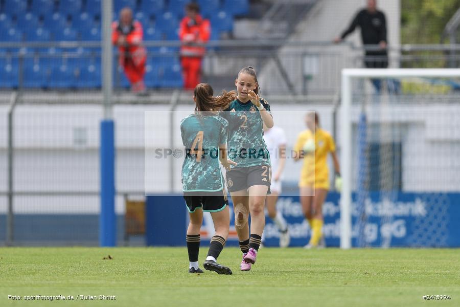 sport, action, Womens U16, USA, Stadion am Schönbusch, Länderspiel, Juniorinnen, GER, Fussball, Deutschland, DFB, Aschaffenburg, 11.06.2024 - Bild-ID: 2415994