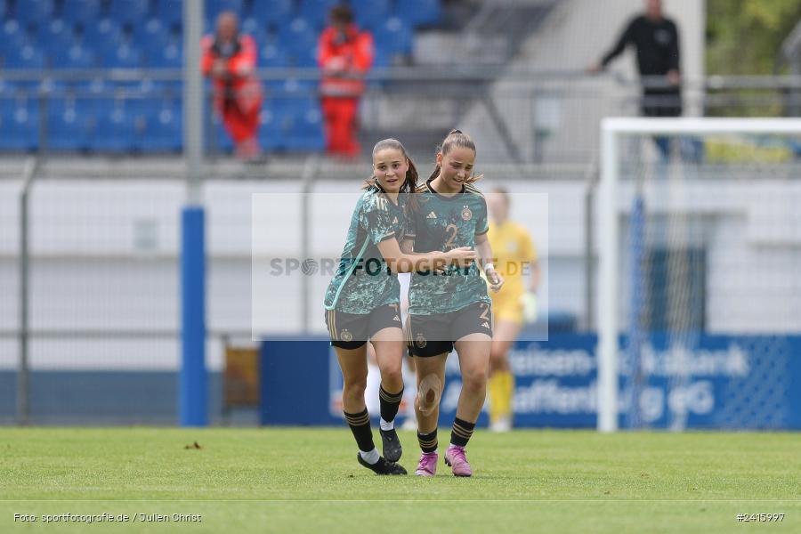 sport, action, Womens U16, USA, Stadion am Schönbusch, Länderspiel, Juniorinnen, GER, Fussball, Deutschland, DFB, Aschaffenburg, 11.06.2024 - Bild-ID: 2415997