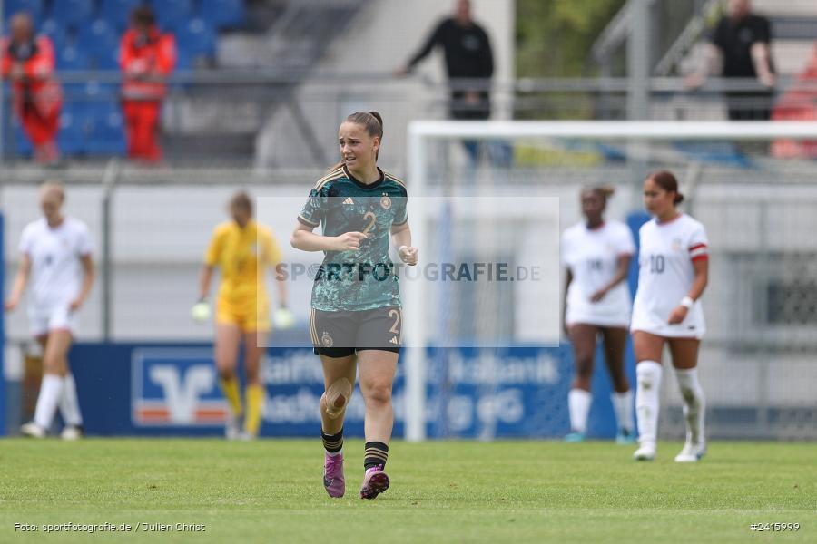 sport, action, Womens U16, USA, Stadion am Schönbusch, Länderspiel, Juniorinnen, GER, Fussball, Deutschland, DFB, Aschaffenburg, 11.06.2024 - Bild-ID: 2415999