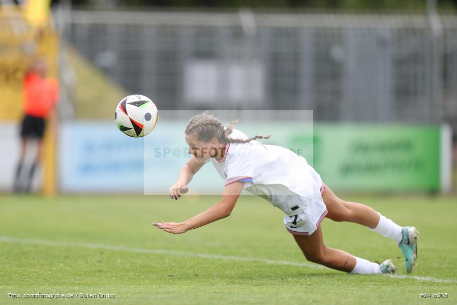 sport, action, Womens U16, USA, Stadion am Schönbusch, Länderspiel, Juniorinnen, GER, Fussball, Deutschland, DFB, Aschaffenburg, 11.06.2024 - Bild-ID: 2416005