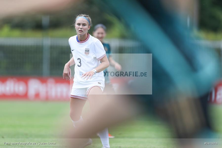 sport, action, Womens U16, USA, Stadion am Schönbusch, Länderspiel, Juniorinnen, GER, Fussball, Deutschland, DFB, Aschaffenburg, 11.06.2024 - Bild-ID: 2416016