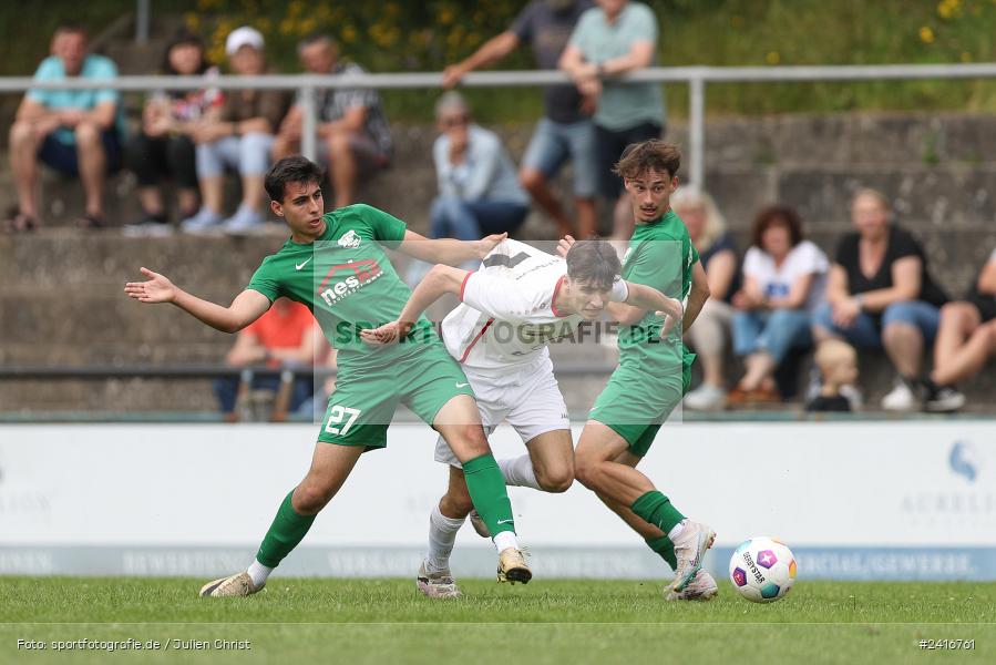 Sportgelände, Haibach, 23.06.2024, sport, action, BFV, Fussball, Landesliga Nordwest, Spiel um Platz 3, Maulaff Bräu Cup, TUS, HAI, TuS Frammersbach, SV Alemannia Haibach - Bild-ID: 2416761 Sportgelände, Haibach, 23.06.2024, sport, action, BFV, Fussball, Landesliga Nordwest, Spiel um Platz 3, Maulaff Bräu Cup, TUS, HAI, TuS Frammersbach, SV Alemannia Haibach - Bild-ID: 2416761