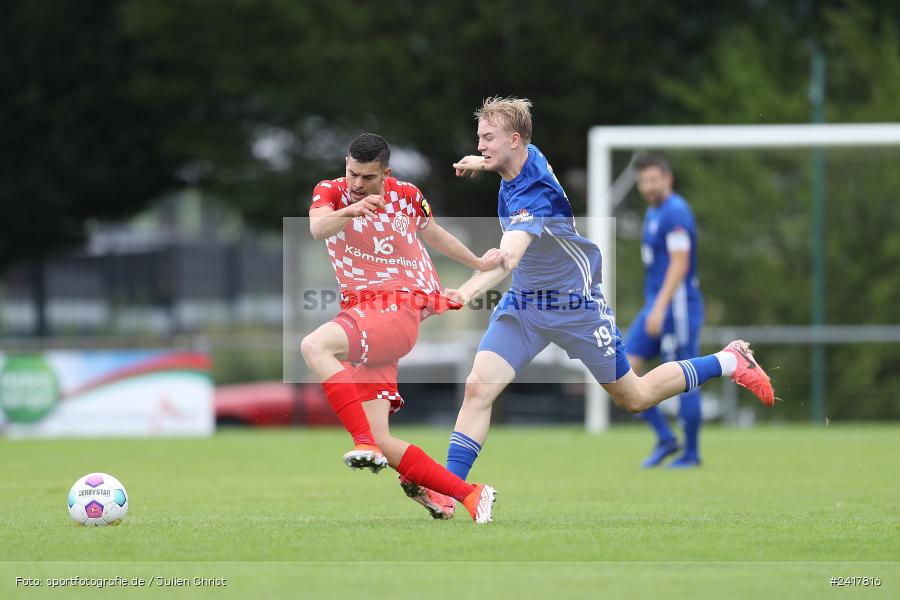 Sportgelände Strietwald, Aschaffenburg, 06.07.2024, sport, action, BFV, Fussball, Landesfreundschaftsspiele, Regionalliga Südwest, Regionalliga Bayern, FSV, SVA, 1. FSV Mainz 05 U23, SV Viktoria Aschaffenburg - Bild-ID: 2417816 Sportgelände Strietwald, Aschaffenburg, 06.07.2024, sport, action, BFV, Fussball, Landesfreundschaftsspiele, Regionalliga Südwest, Regionalliga Bayern, FSV, SVA, 1. FSV Mainz 05 U23, SV Viktoria Aschaffenburg - Bild-ID: 2417816