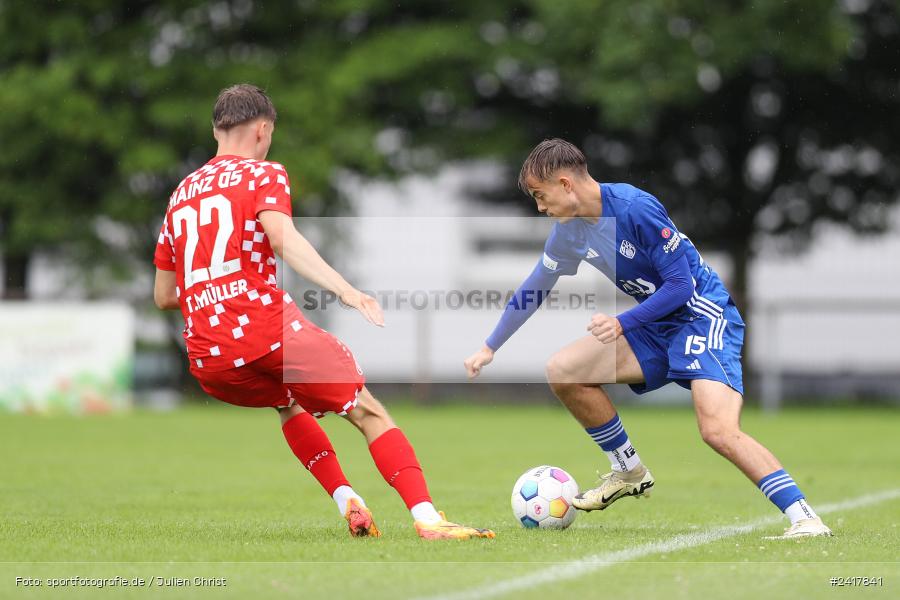 sport, action, Sportgelände Strietwald, SVA, SV Viktoria Aschaffenburg, Regionalliga Südwest, Regionalliga Bayern, Landesfreundschaftsspiele, Fussball, FSV, BFV, Aschaffenburg, 1. FSV Mainz 05 U23, 06.07.2024 - Bild-ID: 2417841