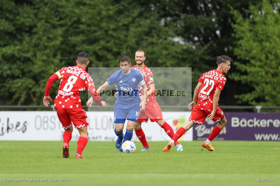 sport, action, Sportgelände Strietwald, SVA, SV Viktoria Aschaffenburg, Regionalliga Südwest, Regionalliga Bayern, Landesfreundschaftsspiele, Fussball, FSV, BFV, Aschaffenburg, 1. FSV Mainz 05 U23, 06.07.2024 - Bild-ID: 2417843
