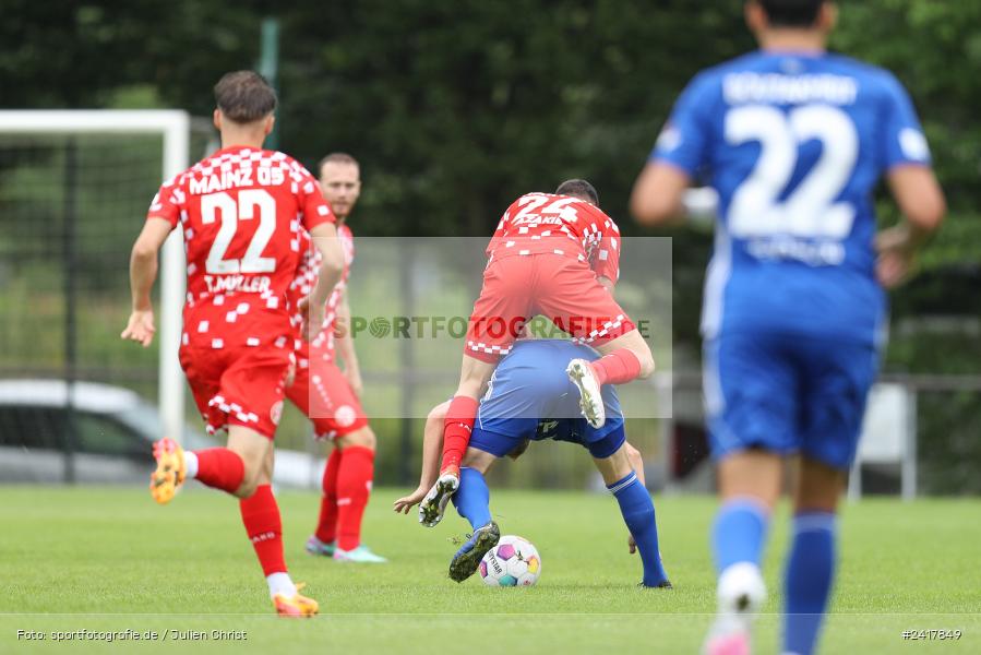 sport, action, Sportgelände Strietwald, SVA, SV Viktoria Aschaffenburg, Regionalliga Südwest, Regionalliga Bayern, Landesfreundschaftsspiele, Fussball, FSV, BFV, Aschaffenburg, 1. FSV Mainz 05 U23, 06.07.2024 - Bild-ID: 2417849 sport, action, Sportgelände Strietwald, SVA, SV Viktoria Aschaffenburg, Regionalliga Südwest, Regionalliga Bayern, Landesfreundschaftsspiele, Fussball, FSV, BFV, Aschaffenburg, 1. FSV Mainz 05 U23, 06.07.2024 - Bild-ID: 2417849