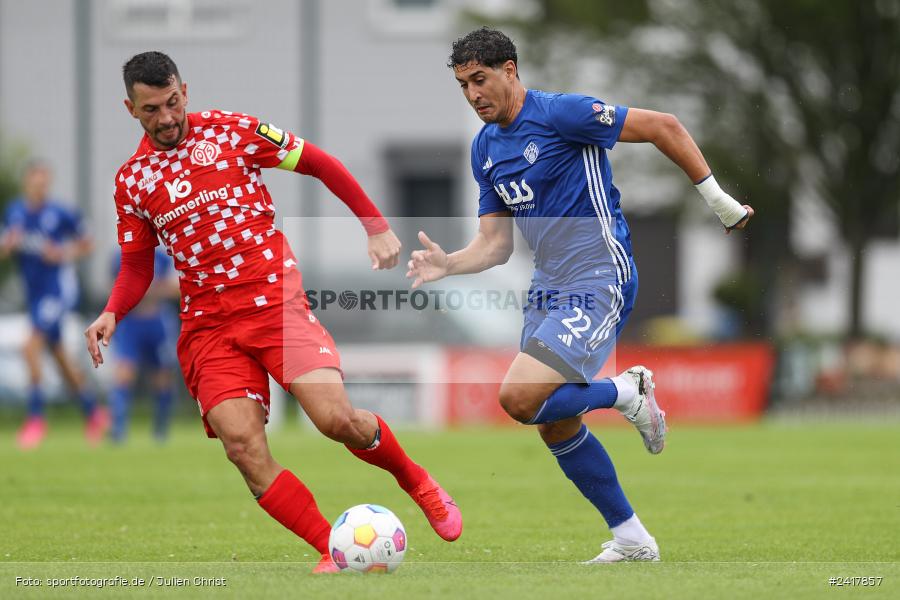 sport, action, Sportgelände Strietwald, SVA, SV Viktoria Aschaffenburg, Regionalliga Südwest, Regionalliga Bayern, Landesfreundschaftsspiele, Fussball, FSV, BFV, Aschaffenburg, 1. FSV Mainz 05 U23, 06.07.2024 - Bild-ID: 2417857