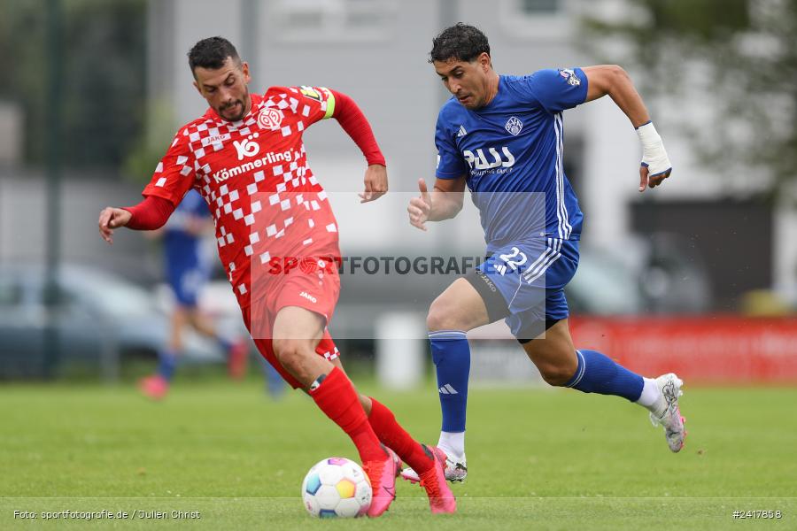 sport, action, Sportgelände Strietwald, SVA, SV Viktoria Aschaffenburg, Regionalliga Südwest, Regionalliga Bayern, Landesfreundschaftsspiele, Fussball, FSV, BFV, Aschaffenburg, 1. FSV Mainz 05 U23, 06.07.2024 - Bild-ID: 2417858