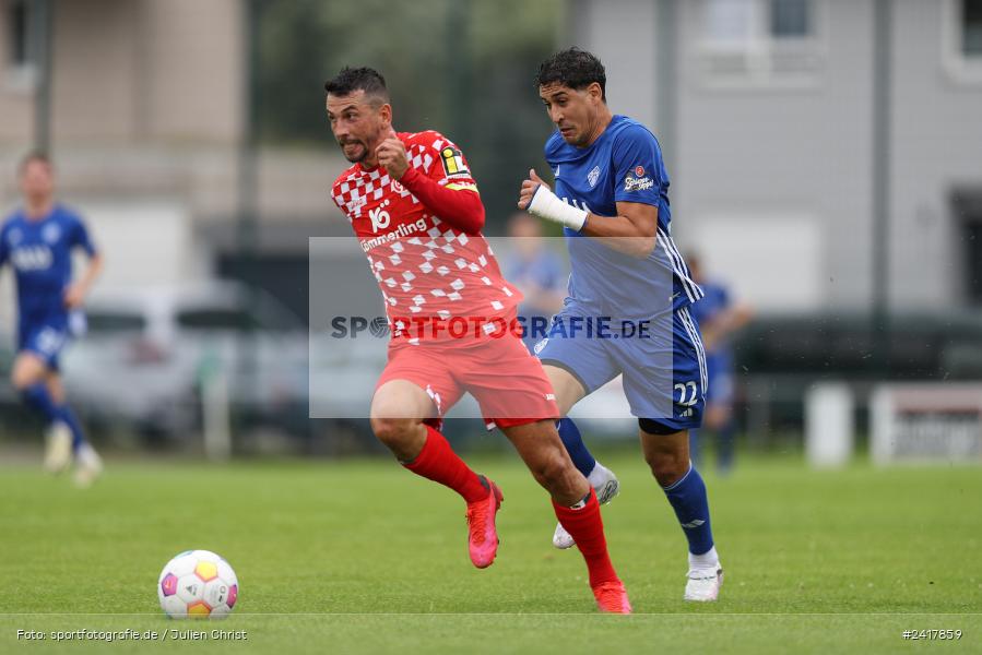 sport, action, Sportgelände Strietwald, SVA, SV Viktoria Aschaffenburg, Regionalliga Südwest, Regionalliga Bayern, Landesfreundschaftsspiele, Fussball, FSV, BFV, Aschaffenburg, 1. FSV Mainz 05 U23, 06.07.2024 - Bild-ID: 2417859 sport, action, Sportgelände Strietwald, SVA, SV Viktoria Aschaffenburg, Regionalliga Südwest, Regionalliga Bayern, Landesfreundschaftsspiele, Fussball, FSV, BFV, Aschaffenburg, 1. FSV Mainz 05 U23, 06.07.2024 - Bild-ID: 2417859