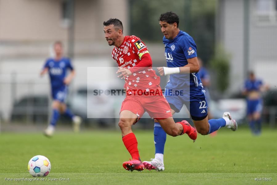 sport, action, Sportgelände Strietwald, SVA, SV Viktoria Aschaffenburg, Regionalliga Südwest, Regionalliga Bayern, Landesfreundschaftsspiele, Fussball, FSV, BFV, Aschaffenburg, 1. FSV Mainz 05 U23, 06.07.2024 - Bild-ID: 2417860 sport, action, Sportgelände Strietwald, SVA, SV Viktoria Aschaffenburg, Regionalliga Südwest, Regionalliga Bayern, Landesfreundschaftsspiele, Fussball, FSV, BFV, Aschaffenburg, 1. FSV Mainz 05 U23, 06.07.2024 - Bild-ID: 2417860
