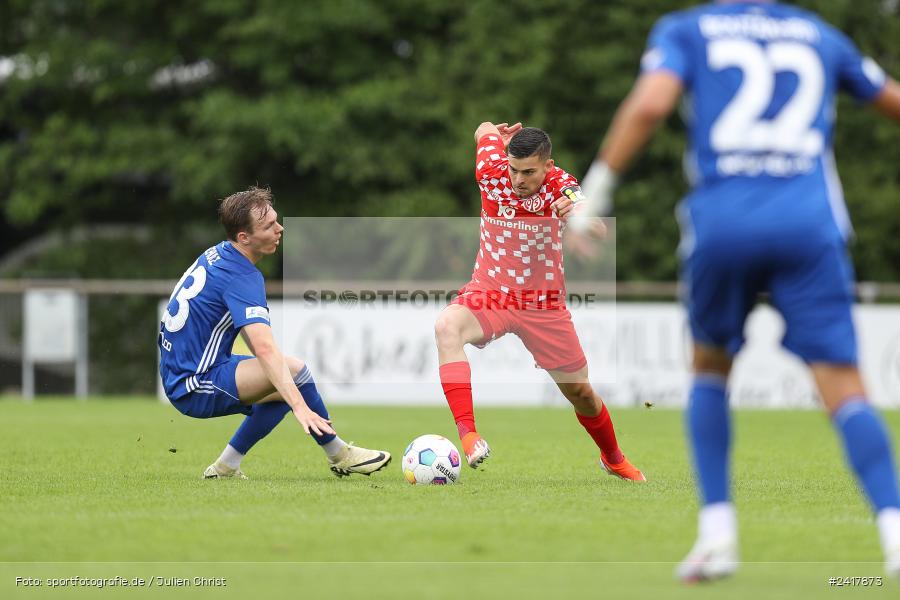 sport, action, Sportgelände Strietwald, SVA, SV Viktoria Aschaffenburg, Regionalliga Südwest, Regionalliga Bayern, Landesfreundschaftsspiele, Fussball, FSV, BFV, Aschaffenburg, 1. FSV Mainz 05 U23, 06.07.2024 - Bild-ID: 2417873