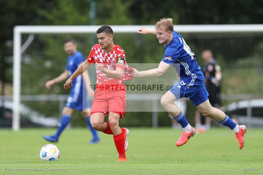 sport, action, Sportgelände Strietwald, SVA, SV Viktoria Aschaffenburg, Regionalliga Südwest, Regionalliga Bayern, Landesfreundschaftsspiele, Fussball, FSV, BFV, Aschaffenburg, 1. FSV Mainz 05 U23, 06.07.2024 - Bild-ID: 2417874 sport, action, Sportgelände Strietwald, SVA, SV Viktoria Aschaffenburg, Regionalliga Südwest, Regionalliga Bayern, Landesfreundschaftsspiele, Fussball, FSV, BFV, Aschaffenburg, 1. FSV Mainz 05 U23, 06.07.2024 - Bild-ID: 2417874