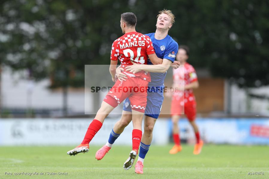 sport, action, Sportgelände Strietwald, SVA, SV Viktoria Aschaffenburg, Regionalliga Südwest, Regionalliga Bayern, Landesfreundschaftsspiele, Fussball, FSV, BFV, Aschaffenburg, 1. FSV Mainz 05 U23, 06.07.2024 - Bild-ID: 2417878 sport, action, Sportgelände Strietwald, SVA, SV Viktoria Aschaffenburg, Regionalliga Südwest, Regionalliga Bayern, Landesfreundschaftsspiele, Fussball, FSV, BFV, Aschaffenburg, 1. FSV Mainz 05 U23, 06.07.2024 - Bild-ID: 2417878