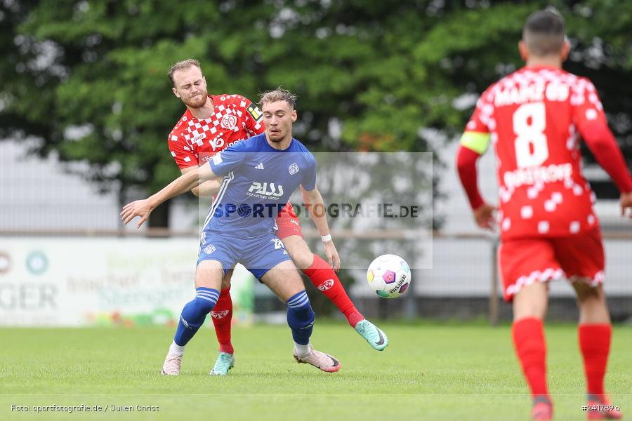 sport, action, Sportgelände Strietwald, SVA, SV Viktoria Aschaffenburg, Regionalliga Südwest, Regionalliga Bayern, Landesfreundschaftsspiele, Fussball, FSV, BFV, Aschaffenburg, 1. FSV Mainz 05 U23, 06.07.2024 - Bild-ID: 2417896 sport, action, Sportgelände Strietwald, SVA, SV Viktoria Aschaffenburg, Regionalliga Südwest, Regionalliga Bayern, Landesfreundschaftsspiele, Fussball, FSV, BFV, Aschaffenburg, 1. FSV Mainz 05 U23, 06.07.2024 - Bild-ID: 2417896