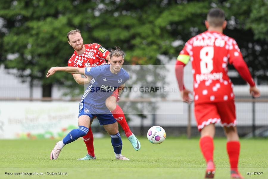 sport, action, Sportgelände Strietwald, SVA, SV Viktoria Aschaffenburg, Regionalliga Südwest, Regionalliga Bayern, Landesfreundschaftsspiele, Fussball, FSV, BFV, Aschaffenburg, 1. FSV Mainz 05 U23, 06.07.2024 - Bild-ID: 2417897 sport, action, Sportgelände Strietwald, SVA, SV Viktoria Aschaffenburg, Regionalliga Südwest, Regionalliga Bayern, Landesfreundschaftsspiele, Fussball, FSV, BFV, Aschaffenburg, 1. FSV Mainz 05 U23, 06.07.2024 - Bild-ID: 2417897