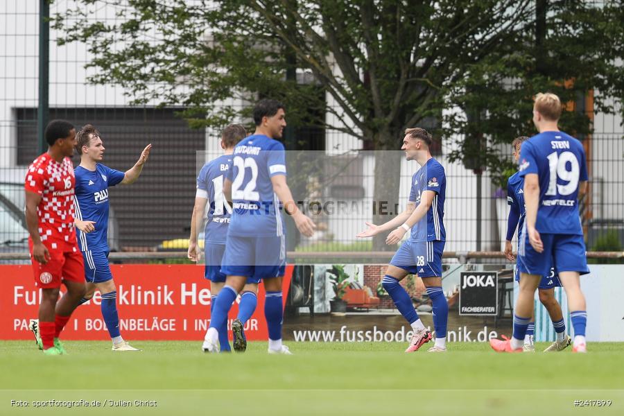 sport, action, Sportgelände Strietwald, SVA, SV Viktoria Aschaffenburg, Regionalliga Südwest, Regionalliga Bayern, Landesfreundschaftsspiele, Fussball, FSV, BFV, Aschaffenburg, 1. FSV Mainz 05 U23, 06.07.2024 - Bild-ID: 2417899