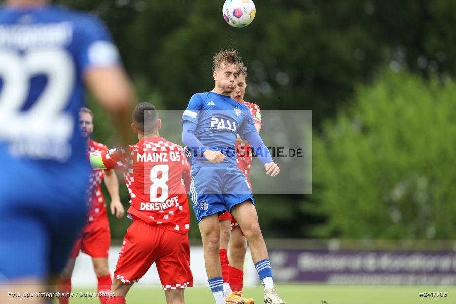 sport, action, Sportgelände Strietwald, SVA, SV Viktoria Aschaffenburg, Regionalliga Südwest, Regionalliga Bayern, Landesfreundschaftsspiele, Fussball, FSV, BFV, Aschaffenburg, 1. FSV Mainz 05 U23, 06.07.2024 - Bild-ID: 2417903