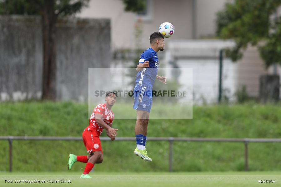 sport, action, Sportgelände Strietwald, SVA, SV Viktoria Aschaffenburg, Regionalliga Südwest, Regionalliga Bayern, Landesfreundschaftsspiele, Fussball, FSV, BFV, Aschaffenburg, 1. FSV Mainz 05 U23, 06.07.2024 - Bild-ID: 2417904