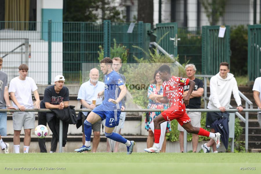sport, action, Sportgelände Strietwald, SVA, SV Viktoria Aschaffenburg, Regionalliga Südwest, Regionalliga Bayern, Landesfreundschaftsspiele, Fussball, FSV, BFV, Aschaffenburg, 1. FSV Mainz 05 U23, 06.07.2024 - Bild-ID: 2417933
